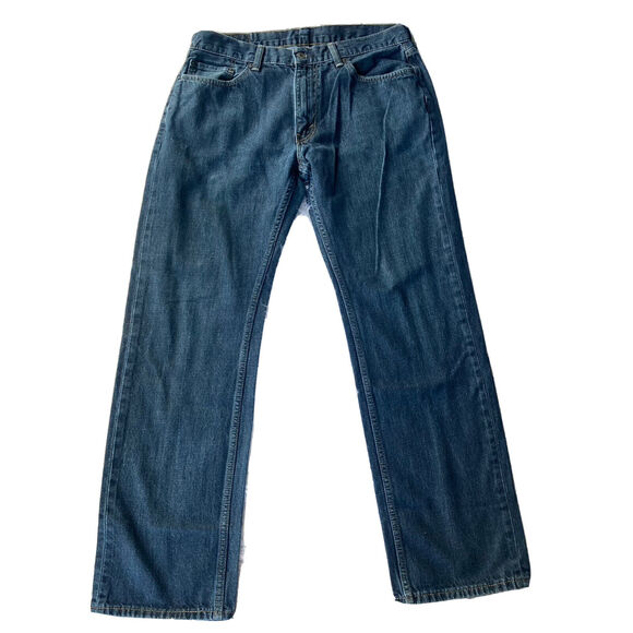 Levi's 559 Jeans Size 36x34 Mens Mid Rise Straight Leg Dark Wash Blue Denim - Picture 1 of 15